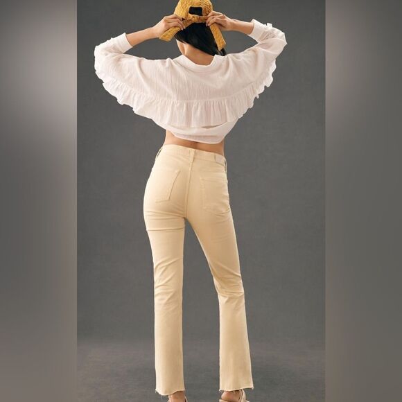 NWT EDWIN Women’s Bree High Rise Straight Leg Ankle Jean Color Tan - Size 25 - Picture 6 of 9